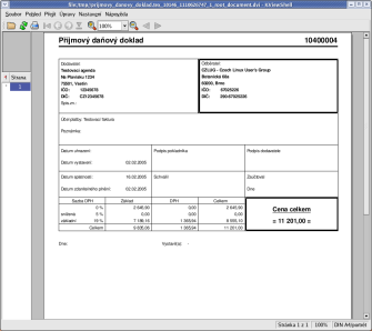 Tisk - Příj. daňový dokl.